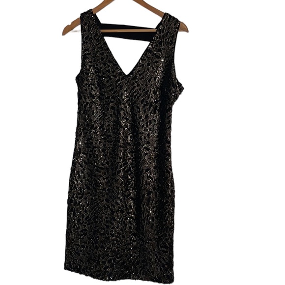 1.State Sparkly gold sequin party dress size S - Picture 4 of 17